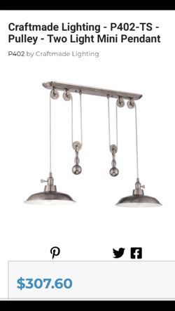 Craftmade Two Light Pulley Pendant ceiling light