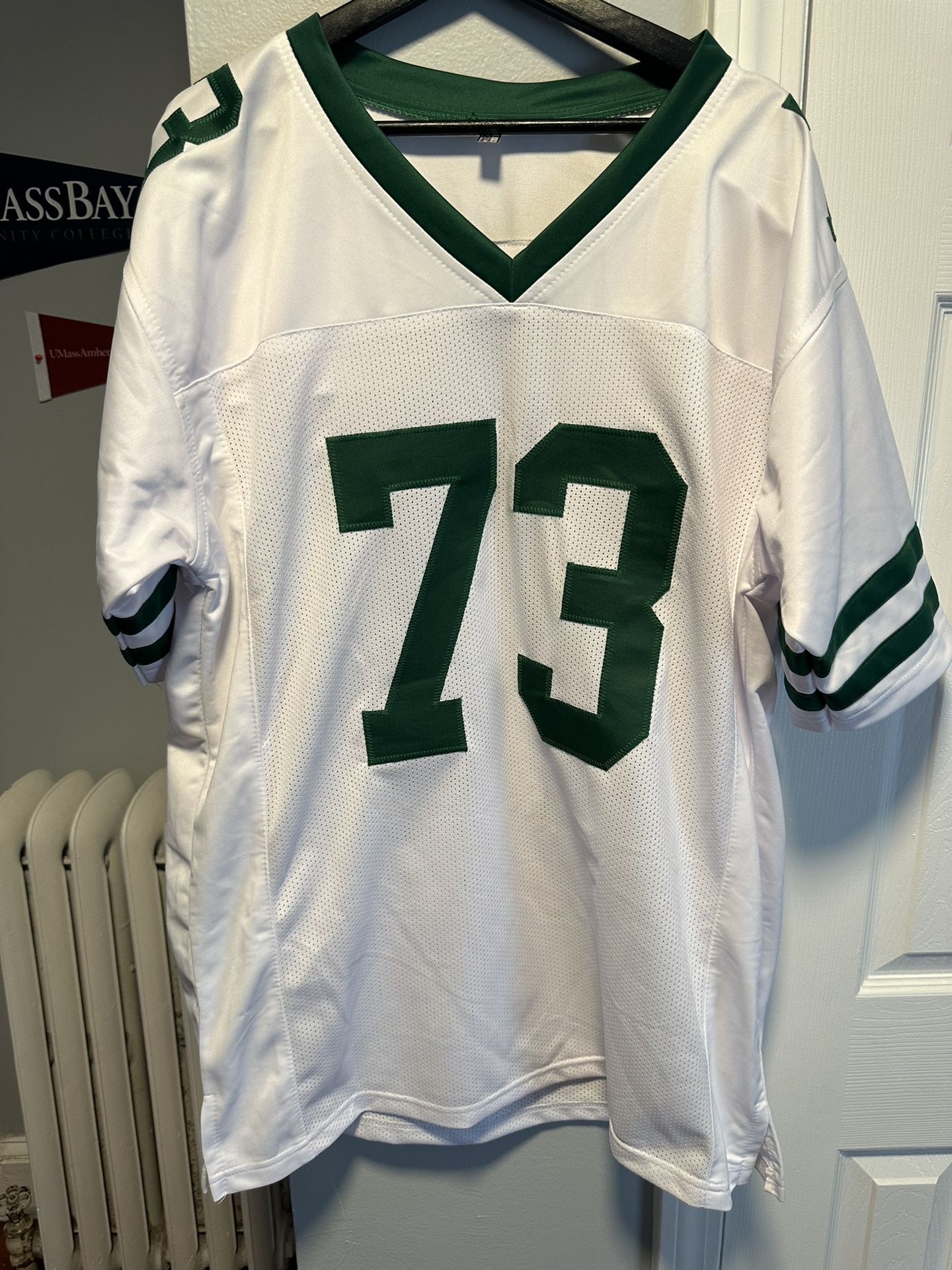 Joe Klecko Autographed/Signed Pro Style White XL Jersey  JSA Certified NY JETS