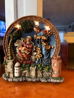 Lighted Resin Nativity Scene Figurine