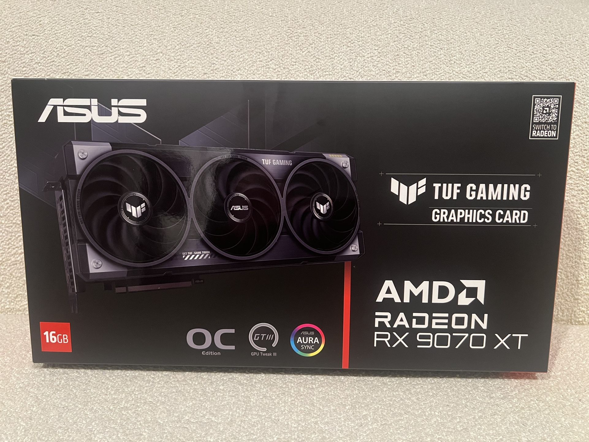 AMD Radeon RX 9070XT ASUS TUF OC 16Gb GPU