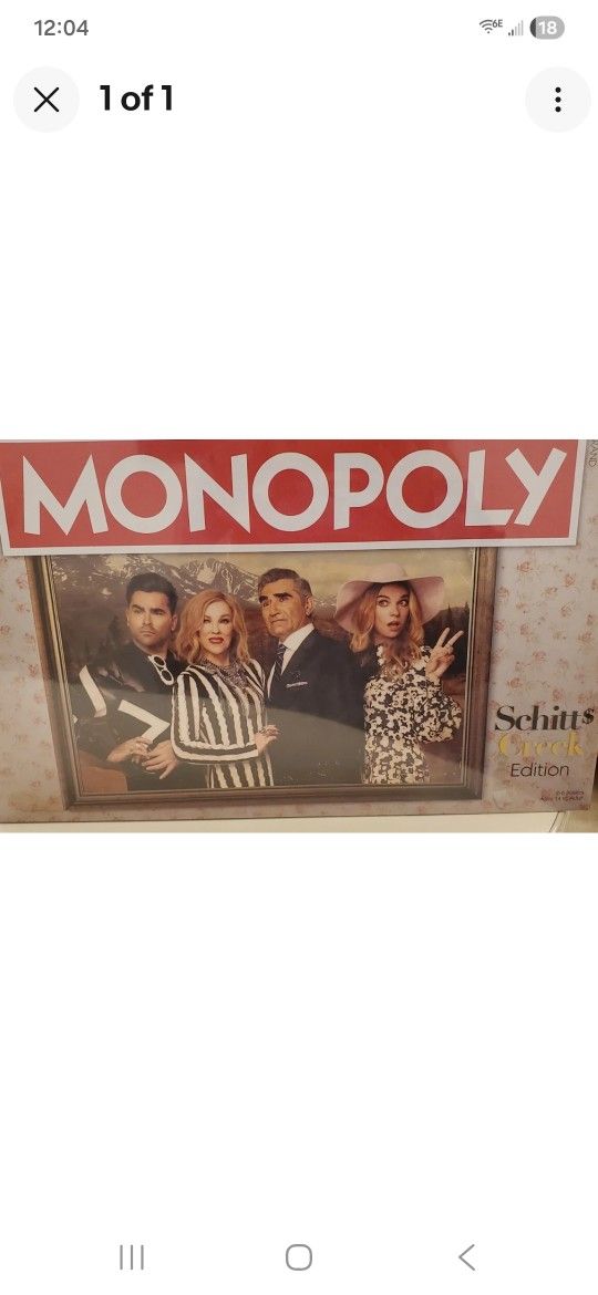 SCHITTS CREEK MONOPOLY NEW