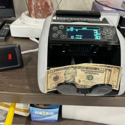 Money Counter Machine, Bill Counter with UV/MG/IR/DD/DBL/HLF/CHN Counterfeit Detection, Counting/Value Count/Add/Batch Modes, USD/EUR Money Counting M