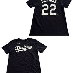 Nike Los Angeles Dodgers Clayton Kewshaw Black T Shirt Jersey Men’s Medium New