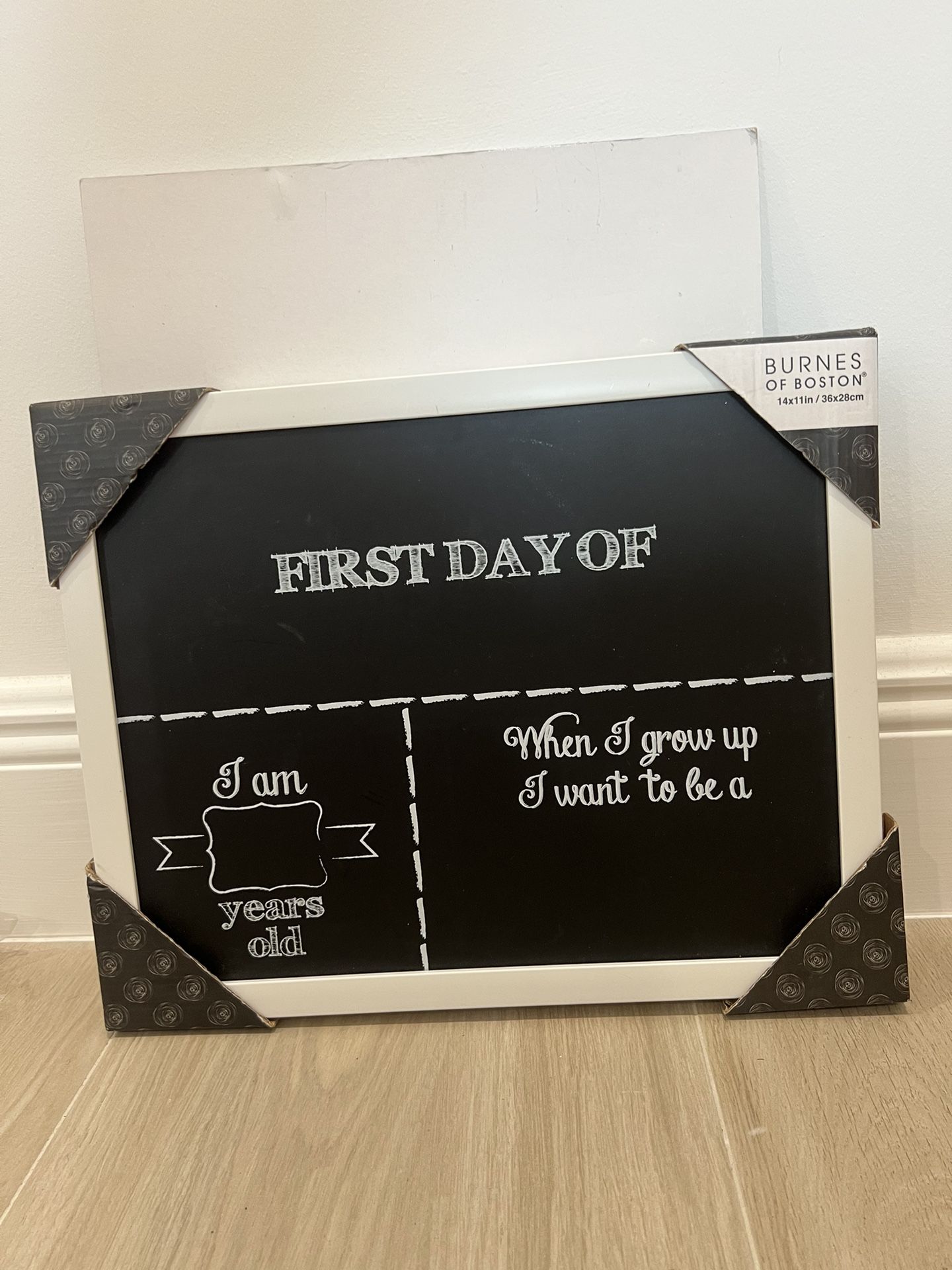 New Burnes of Boston First Day of School Chalkboard 14" x 11'