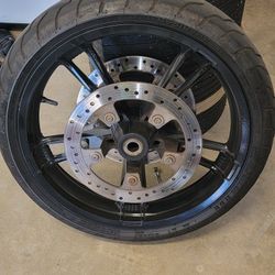 Harley Davidson Front Wheel And Tire.