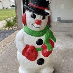 30” Grand Venture 1999 Vintage Frosty Snowman Blow Mold Christmas Holiday Decoration 