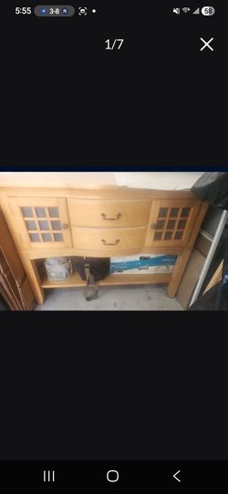 Wood Sideboard Buffet Cabinet with Drawers
