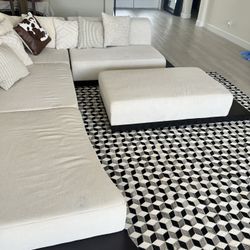 Clean Couch And Ottoman 
