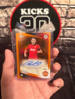 Topps Chrome UEFA Club Competitions Ryan Giggs Manchester United Autograph /25
