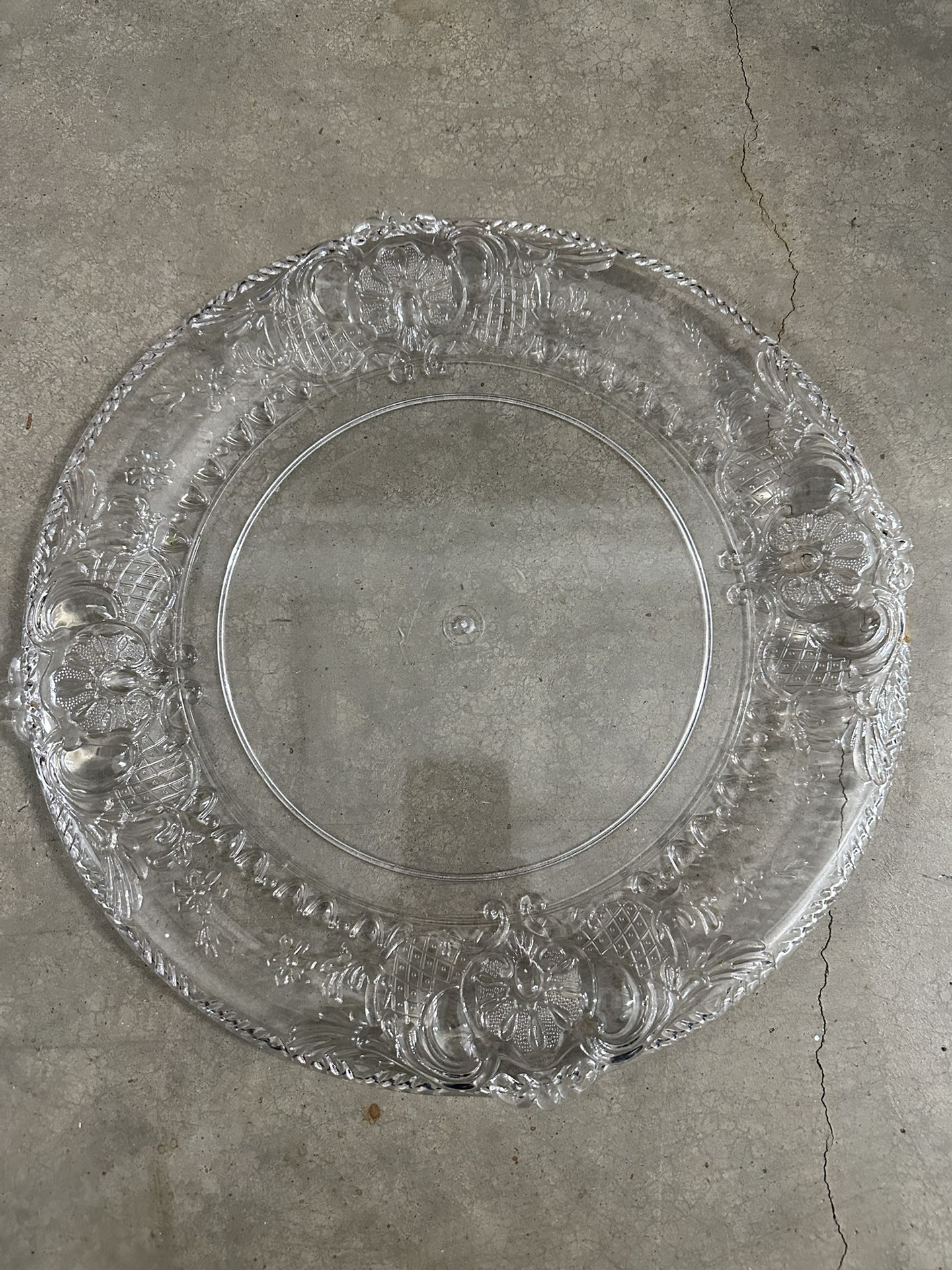 Clear Charger Plates Antique Style