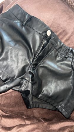 Leather shorts