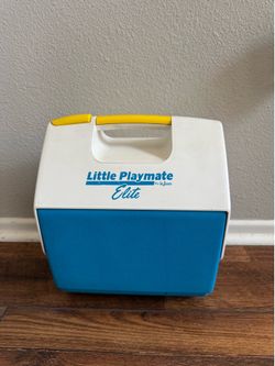 Little Playmate Elite by Igloo Portable Cooler Blue White Vintage