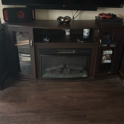 Fire Place Tv Stand $100