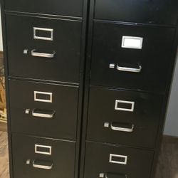 Black Filing Cabinets - 2 Avail