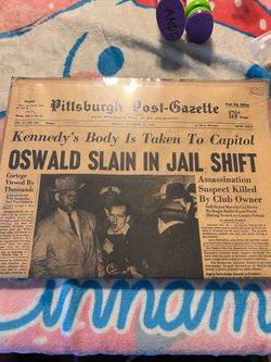 Pittsburgh Post-Gazette November 25 1963 JFK Oswald