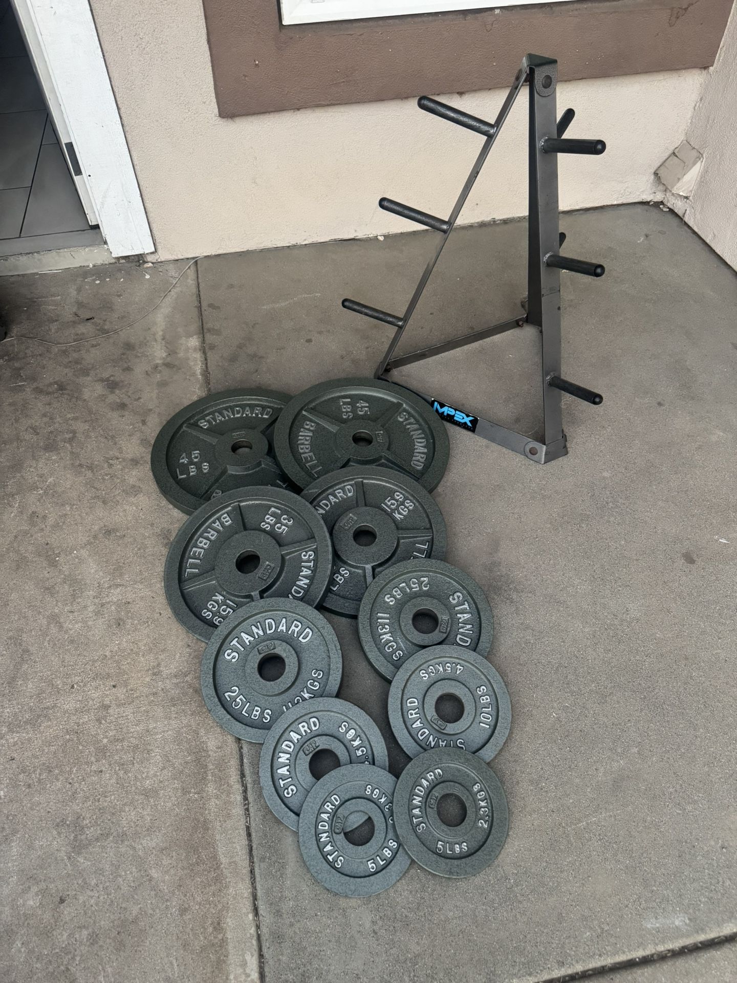 Olympic weights 245lbs total plus weights tree firm price