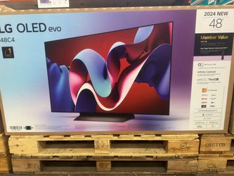 48" screen Oled C4 hy LG thinQ evo.  No scratches nor deal pixels nor any issues.  Free Wallmount Bracket.