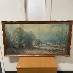 Rustic Wood Framed Canvas Print 