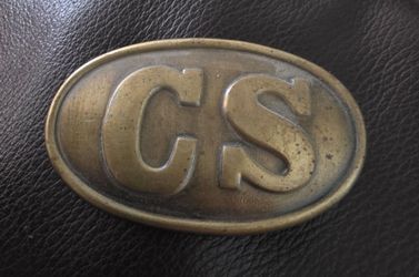 CS Confederate Brass Belt Buckle