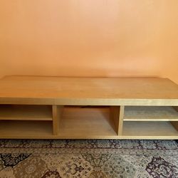 Rolling Wood Table 