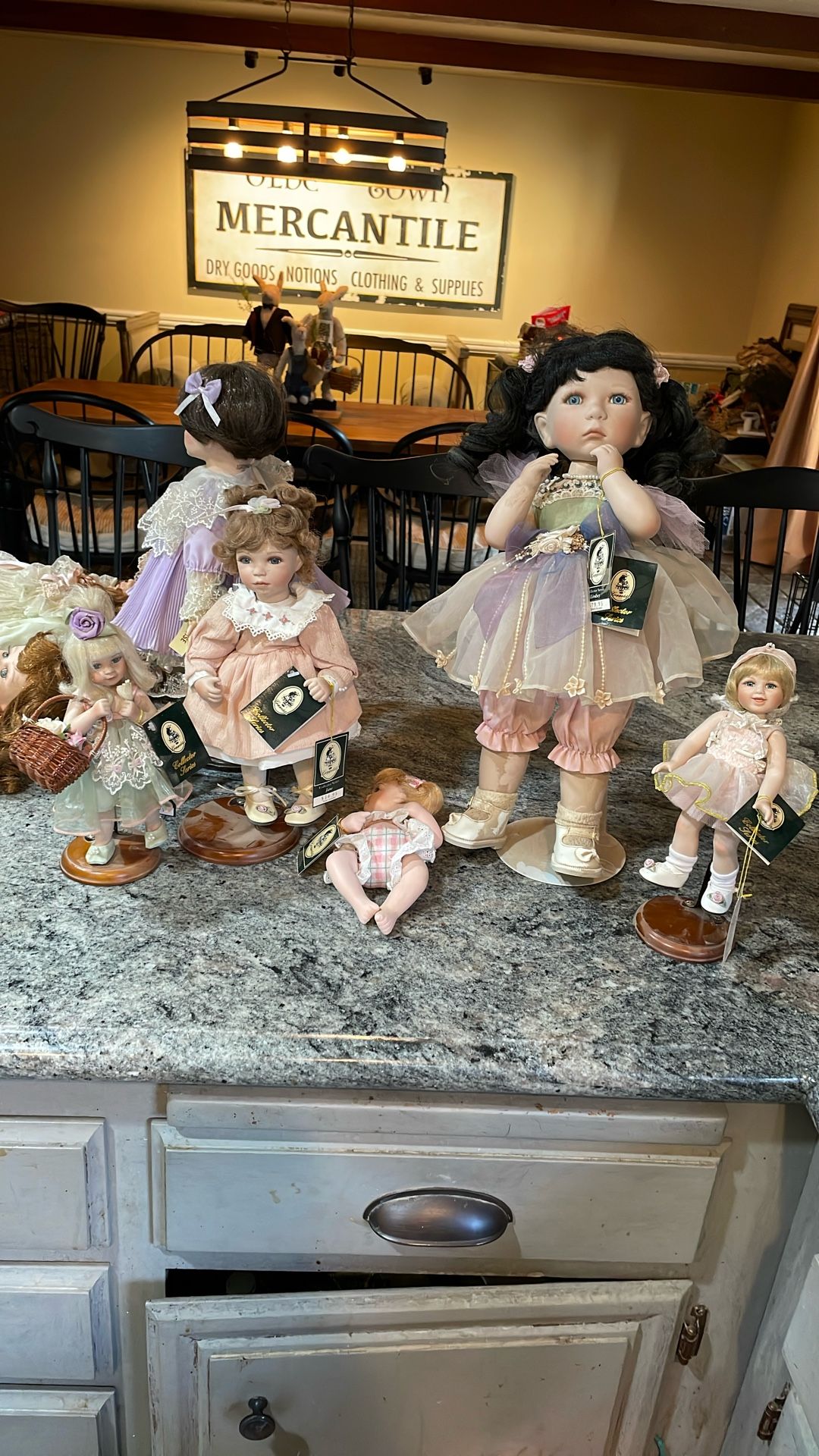 8 Porcelain Dolls Excellent Condition