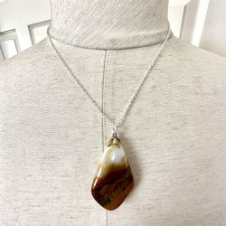 Jasper Pendant Necklace 