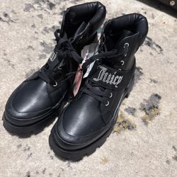 Black Juicy Couture platform boots