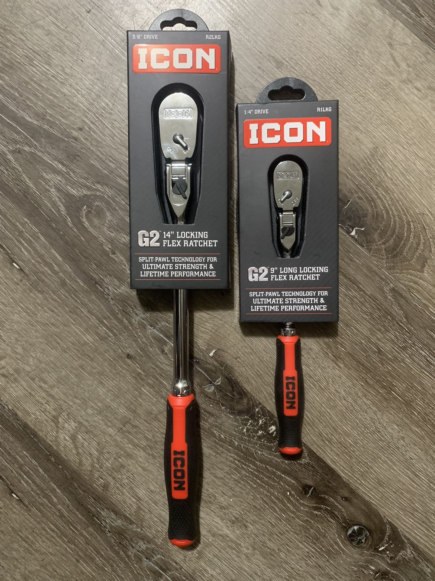 Icon G2 1/4, 3/8 Locking Flex Head Ratchet