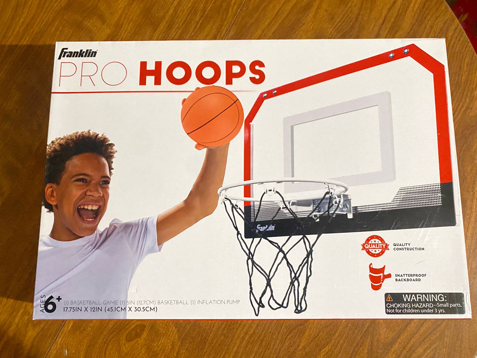 Franklin Pro Hoops 17.75 x 12in Backboard & Inflatable Ball