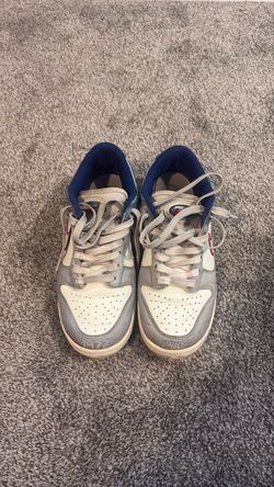 Nike Dunk Low Blue Grey Red — Size 6Y
