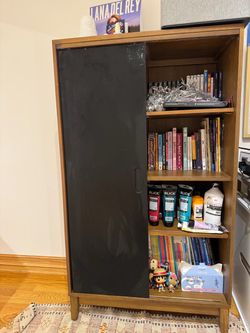 Kids black board bookshelf/closet