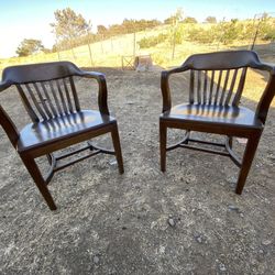 Antique Bankers Chairs