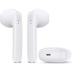 Hestom IPX7 Waterproof Bluetooth Earbuds, True Wireless Earbuds, 30H Cyclic Playtime Headphones with Type C Charging Case and mic, in-Ear Stereo Earph