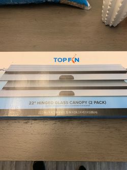 Top Fin Hinged Glass Canopy (Tank Cover)