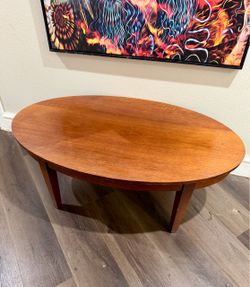 Oval Wood Coffee Table – $125