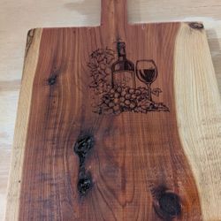 Handmade Engraved Cedar Cutting Board