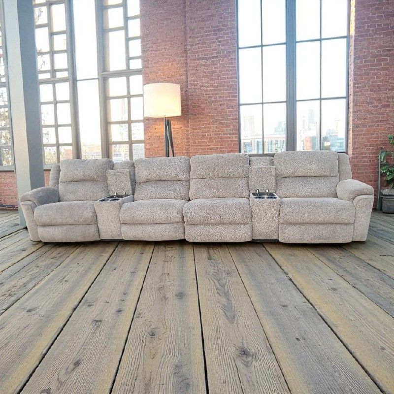 Gray Recliner Sectional Sofa