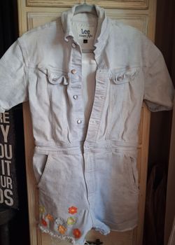 VINTAGE LEE UNION ALLS ROMPER size small
