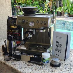 Breville Barista Express Espresso Coffee Machine BES870XL w/ Steam Handle Upgrade + Accesories