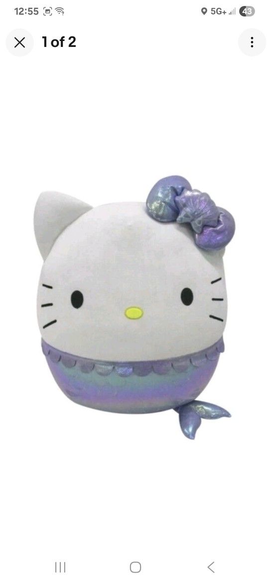 Squishmallows Hello Kitty 24" Plush Toy - Mermaid