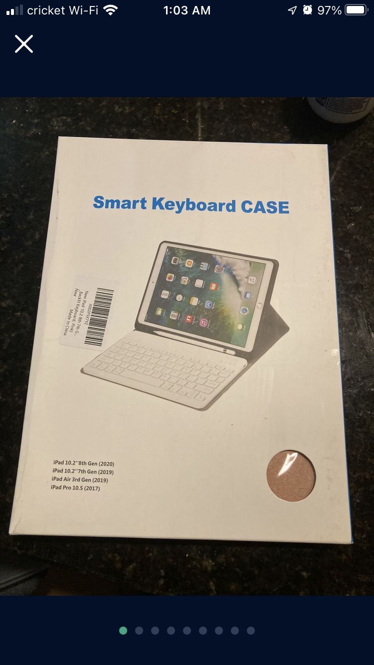 New - Pink 10.2” iPad Keyboard Case 