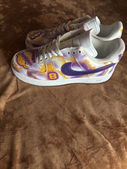 Custom Lakers Air Force sneakers brand new