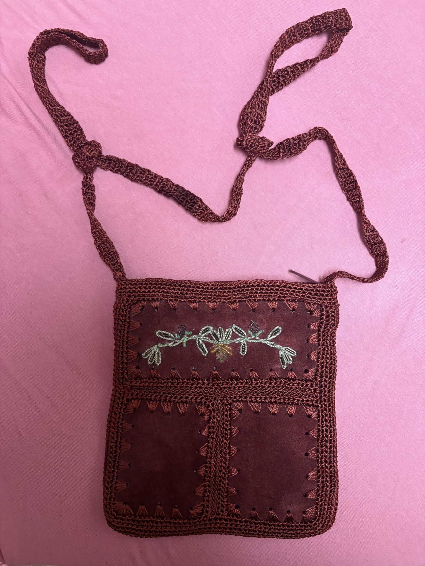 Cute Velvet Burgundy Crossbody