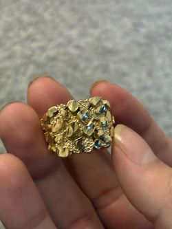 10K LARGE nugget ring