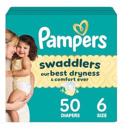 Pampers, Swaddlers - Swaddlers Diapers, Size S6, 50 Count