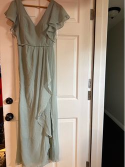 Flutter Sleeve Dress with Cascade
