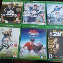 PRE-OWNED XBOX SPORTS GAMES LOT AND CONTROLLER $65 FINAL PRICE READ DESCRIPTION AND SEE ALL PICTURES