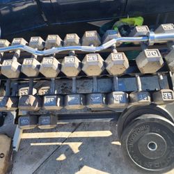 10-55 Pound Dumbbell Set