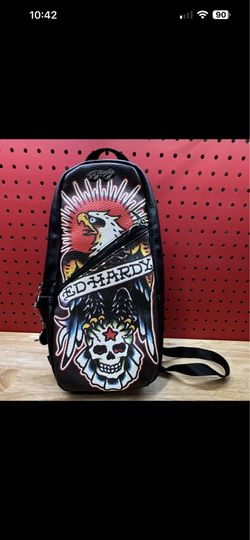 Ed Hardy Leather Cross Body Bag NEW