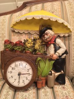 Darling Vintage flower peddler Wall clock